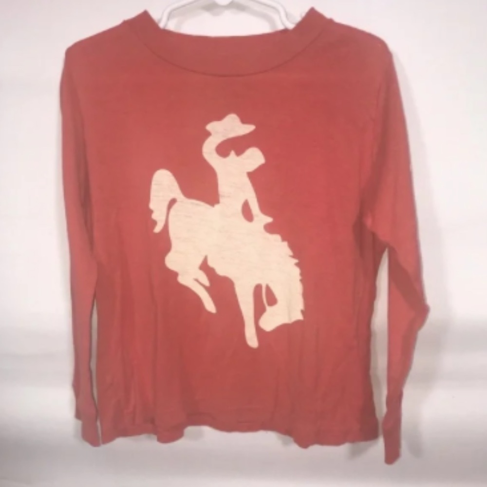 Willliams and Sons Red Long Sleeve Cowboy T-shirt - Picture 2 of 7